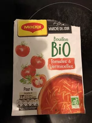 Bouillon Bio tomates et vermicelles Maggi , code 7613037067538