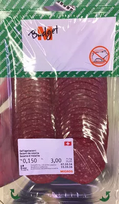 Salami de volaille M-Budget, Migros 150 g, code 7613269009252