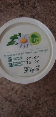 Séré maigre Migros Bio , code 7613269422822