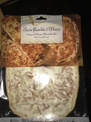 Tarte flambée avec lard et oignons migros 350g, code 7613269497431