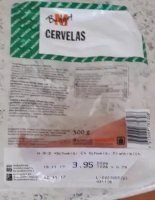 Cervelas M Budget,  MBudget 500 g, code 7613269782308