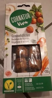 Boulettes de légumes Cornatur végétarien 200 g, code 7613269886587