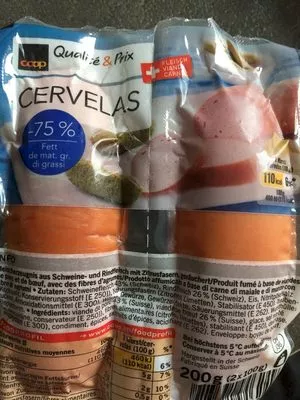 Cervelas Coop 200 g, code 7613331946249