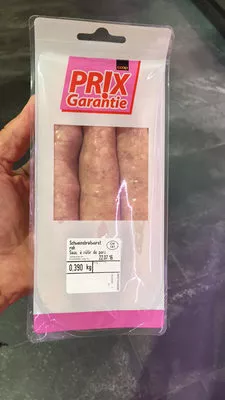 Saucisse à rôtir de porc Coop Prix Garantie 390 g, code 7613356168831