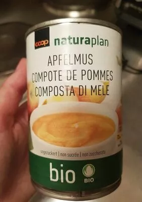 Compote de pommes Coop 430g, code 7613356653139