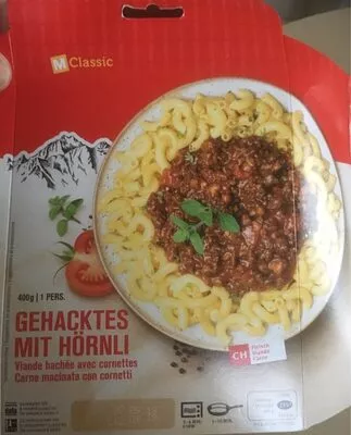 Viande hachée avec cornettes Migros , code 7613404177327