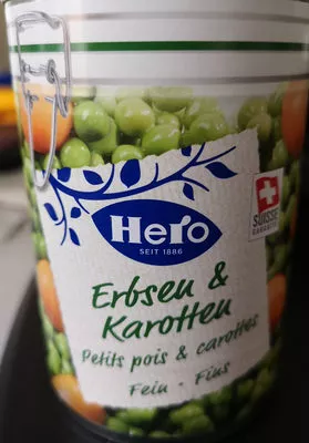 Petits pois et carottes Hero 260g, code 7614200009171