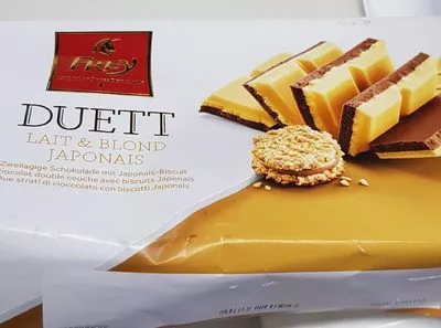 Chocolat Duett lait et blond japonais Frey, Migros 100g, code 7616500663091