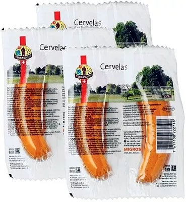 Cervelas TERRASUISSE 200 g, code 7617100222718