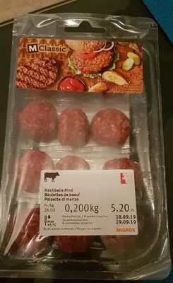 Boulettes de boeuf M Classic 200 g, code 7617100225320