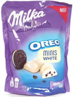 Oreo Minis White Milka, Mondelēz, Oreo 153 g, code 7622201127367