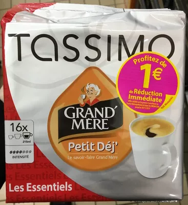 Les Essentiels Grand' Mère Petit Déj Tassimo, Grand Mère 16 * 8,3 g (132,8 g), code 7622210030276