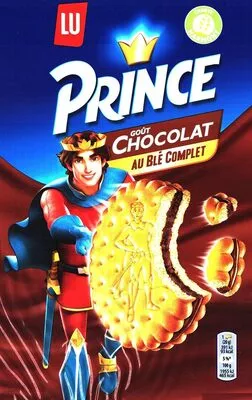 Prince goût chocolat au blé complet LU 300 g ℮, (15 biscuits de 20 g), code 7622210449283