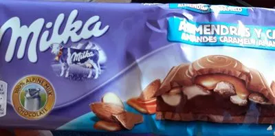 MMMAX Chocolat au lait amandes caramel Milka , code 7622210834003