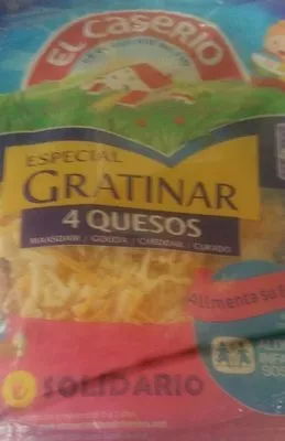 Queso rallado 4 quesos para gratinar El Caserio , code 7622300194659