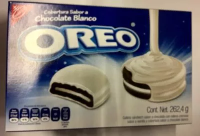 Oreo cobertura sabor a chocolate blanco Nabisco 262.4 g, code 7622300722470