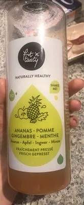 Jus fraichement presse ananas-pomme-gingembre-menthe  , code 7640173021230