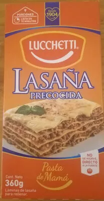 Lasaña precocida Lucchetti 360 g, code 7802500221663