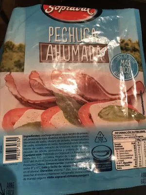 Pechuga ahumada Sopraval 160 g, code 78033030