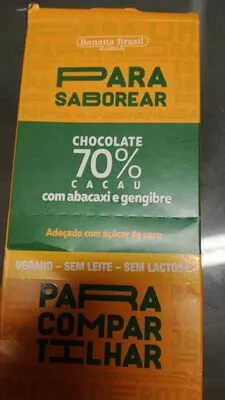 Chocolate 70%cacau com abacaxi e gengibre  , code 7896798602389