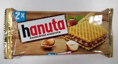 2x Hanuta Haselnuss-Schnitte hanuta, Ferrero 44g, code 8000500273555