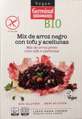 Mix de arroz negro con tofu y aceitunas Germinal 200 g, code 8001091000681