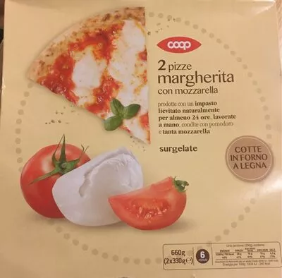 Pizze margherita con mozzarella Coop 2 x 330 g, code 8001120846716