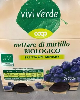 Nettare di mirtillo Vivi Verde, Coop 400 ml (2x200ml), code 8001120891747