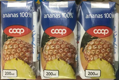 Ananas 100% Coop 3 * 200 ml, code 8001120970831