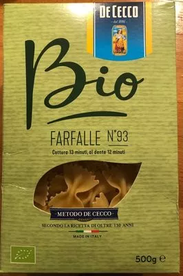 Farfalle Bio n99 De Cecco , code 8001250007162