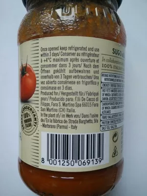 Sauce Tomate Aux Olives Siciliana De cecco , code 8001250069139