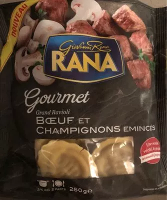 Ravioli boeuf et champignons emincés Rana 250 g, code 8001665704298