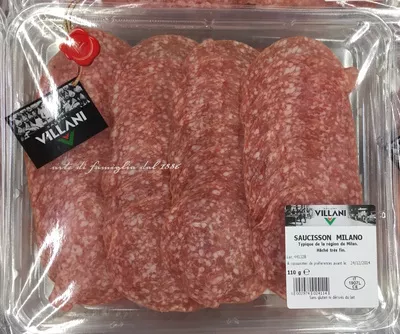 Saucisson Milano haché très fin Salumi Villani 110g, code 8002974024114