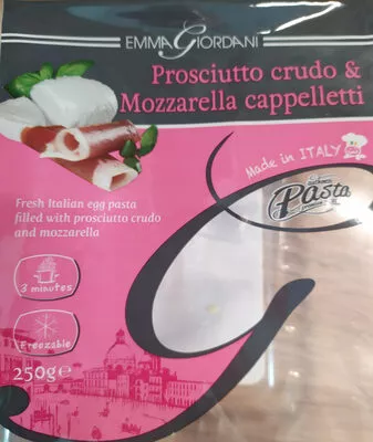 Prosciutto crudo & Mozzarella cappelletti Emma Giordani 250g, code 8003010009119