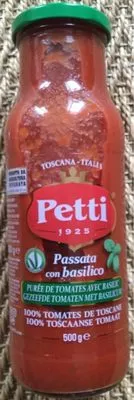 purée de tomates avec Basilic Petti 500 g, code 8003496004332