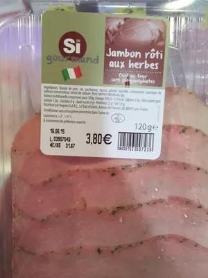 Jambon rôti aux herbes Si Gourmand 120 g, code 8005153007236