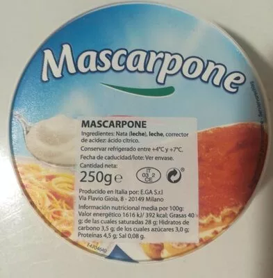 Mascarpone  250 g, code 8005420518090