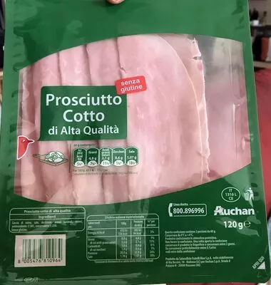 Prosciutto Cotto di Alta Qualità Auchan, Salumificio Fratelli Riva 120 g, code 8005476810964