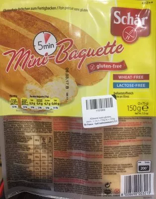 Mini Baguette Schär 150 g e, code 8008698003213