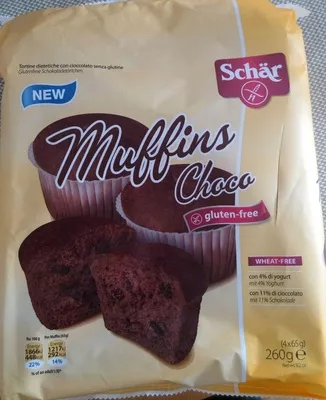 Muffins choco Schär 260 g, code 8008698014035