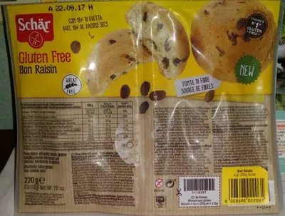 Schar Bon Raisin Pane C / Uvetta Schär 220 g, code 8008698022061