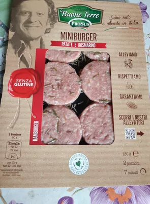 Miniburger patate e rosmarino Prosus 180g, code 8010390003170