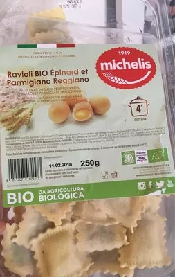 Ravioli bio epinard et parmigiano reggiano Michelis 250 g, code 8011207071573