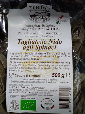 Tagliatelles épinards Iris 500 g, code 8015197041134