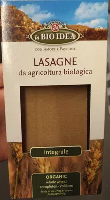 Lasaña integral La Bio Idea 250 g, code 8015602000466