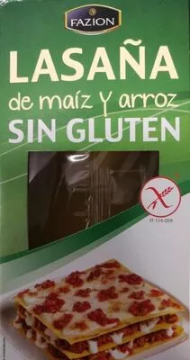 Lasaña de maíz y arroz sin gluten Fazion , code 8016060005031