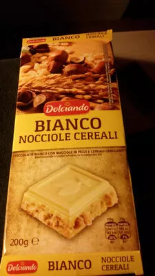 Cioccolato bianco nocciole e cereali Dolciando 200g, code 8017596069443