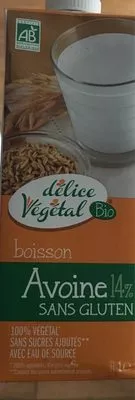 Boisson avoine 14% sans gluten Delice vegetal , code 8019428008101