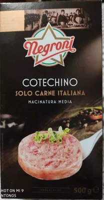 cotechino solo carne italiana Negroni 500 g, code 8028257009746