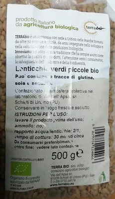 Lenticchie verdi piccole bio terrabio 500 g, code 8029774124066